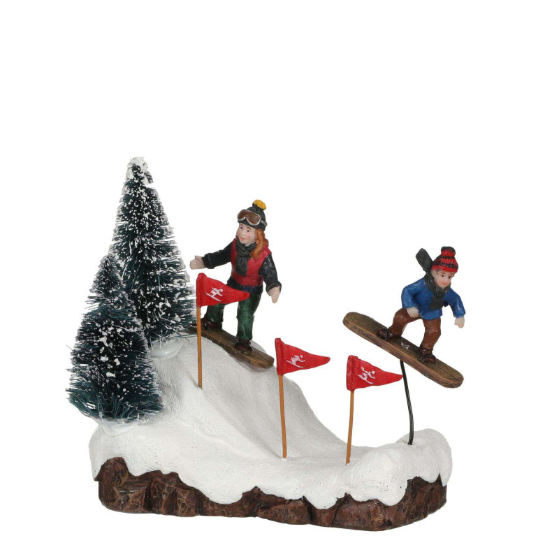 PISTE SAUT A SKI 11CM de Edelman - deco maison et noël dans 🏘️Villages miniatures