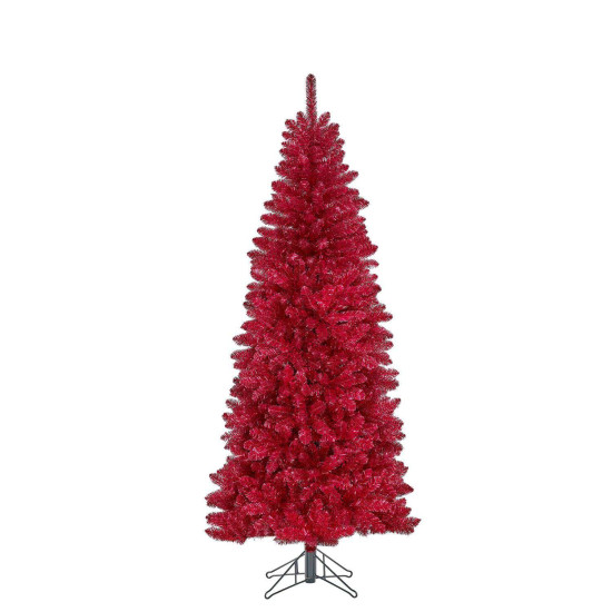 SAPIN COLCHESTER 215CM ROUGE de Edelman - deco maison et noël dans 🌲Sapin de Noël artificiel
