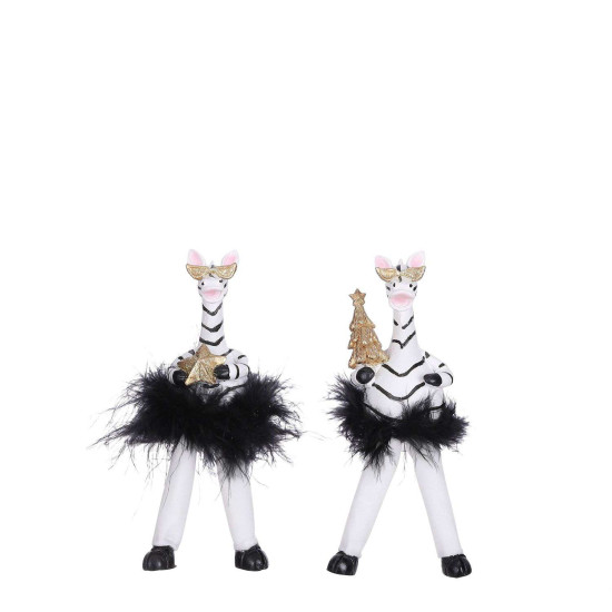 ZEBRE NOIR 19CM de Edelman - deco maison et noël dans 🎅Figurine de Noël