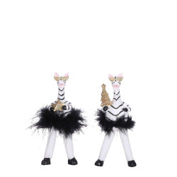 ZEBRE NOIR 19CM de Edelman - deco maison et noël dans 🎅Figurine de Noël