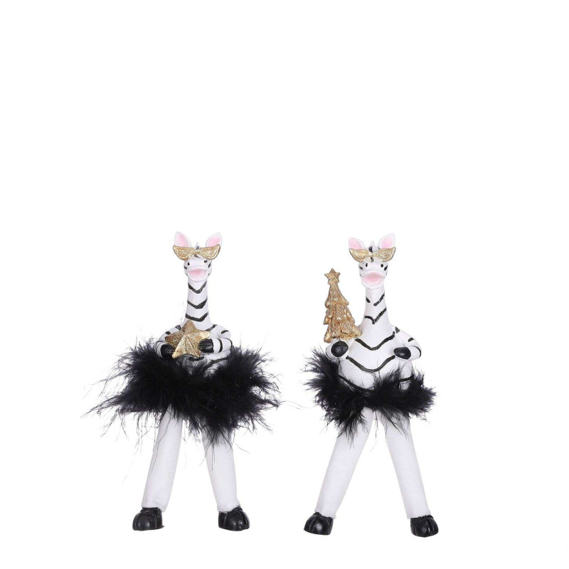 ZEBRE NOIR 19CM de Edelman - deco maison et noël dans 🎅Figurine de Noël