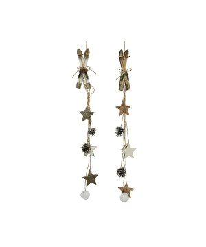 /SKIS A/POMME PIN NATUREL 54CM de Kaemingk - deco de la maison dans 🎄Déco de sapin