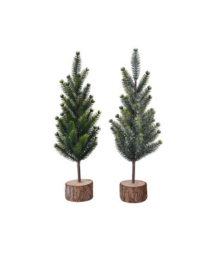 /MINI ARBRE S/BOIS VERT/NEIGE 30CM de Kaemingk - deco de la maison dans 🏘️Villages miniatures