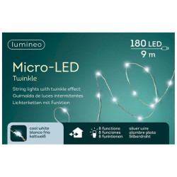 /MICROLED ARGENT/BLANC FROID 8.95M-180L de Kaemingk - deco de la maison dans 💡Guirlande et déco électrique