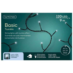 /GUIRLANDE NOIR/BLANC FROID 9M-120L de Kaemingk - deco de la maison dans 💡Guirlande et déco électrique