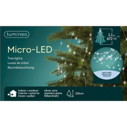 /Chute sapin argent/blanc froid 2.1m-672l de Kaemingk - deco de la maison dans 💡Guirlande et déco électrique