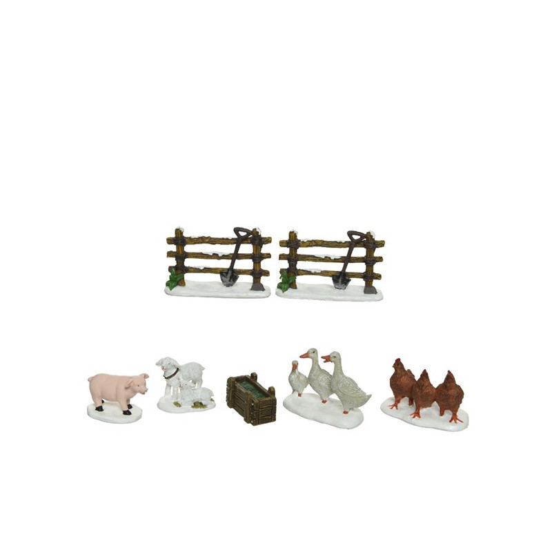 /SCENE DE FERME MULTI X7 de Kaemingk - deco de la maison dans 🏘️Villages miniatures