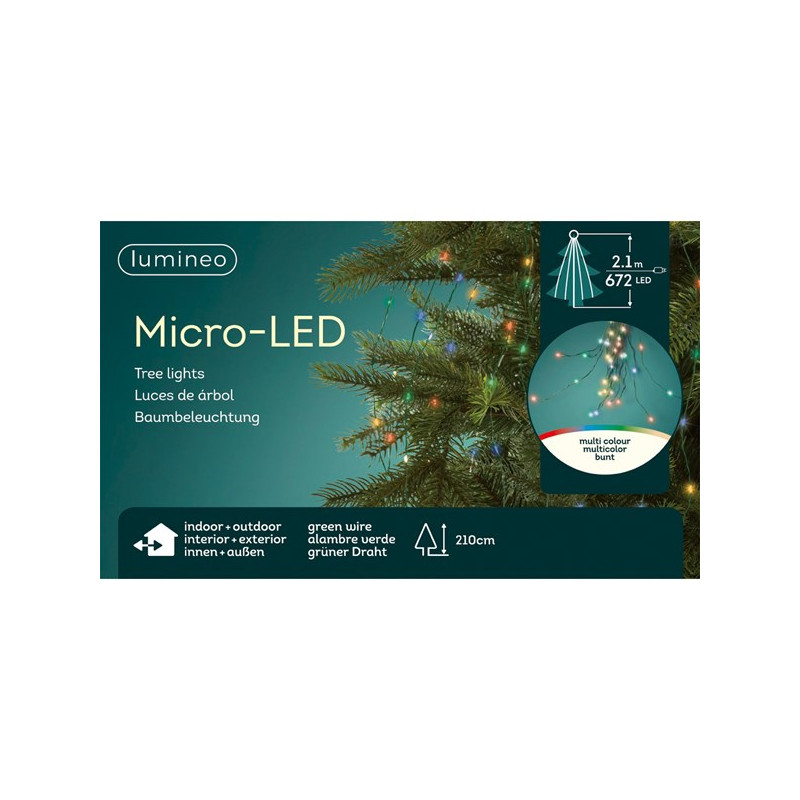 /MICROLED VERT/MULTI 2.1M-672L de Kaemingk - deco de la maison dans 💡Guirlande et déco électrique