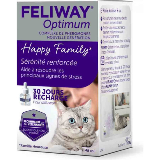 Feliway optimum rch 48 ml de Ceva - Feliway et adaptil dans Hygiene pour chats