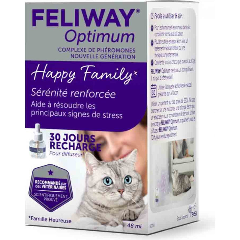 Feliway optimum rch 48 ml de Ceva - Feliway et adaptil dans Hygiene pour chats