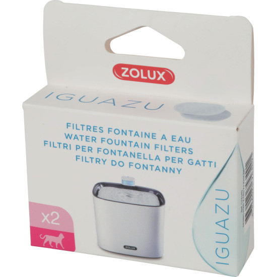 FILTRES FONTAINE A EAU X2 IGUAZU de Zolux - Produit pour animaux dans Gamelles, distributeurs et fontaines pour chats