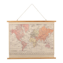 /Toile monde rs+or 100x75 tissu de Comptoir de Famille - Objet de décoration dans 🏠 Maison
