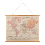 /Toile monde rs+or 100x75 tissu de Comptoir de Famille - Objet de décoration dans 🏠 Maison