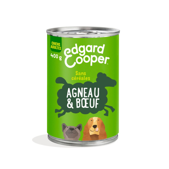 Boite patée pour chien Agneau 400G Edgar&Cooper de Edgard Cooper - croquette pour chiens dans Pâtée pour chien
