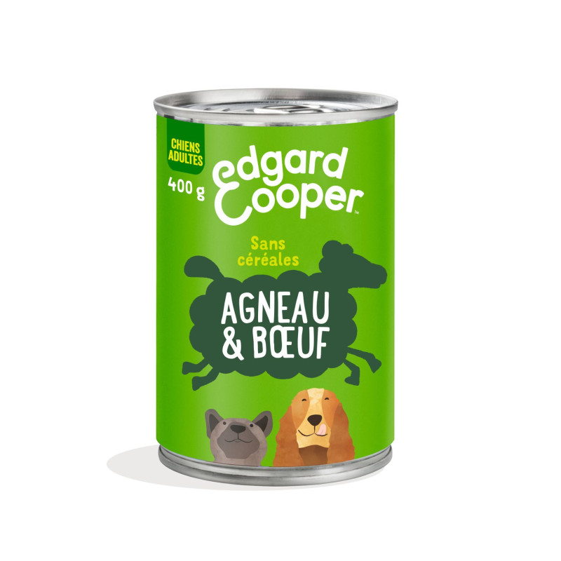 Boite patée pour chien Agneau 400G Edgar&Cooper de Edgard Cooper - croquette pour chiens dans Pâtée pour chien