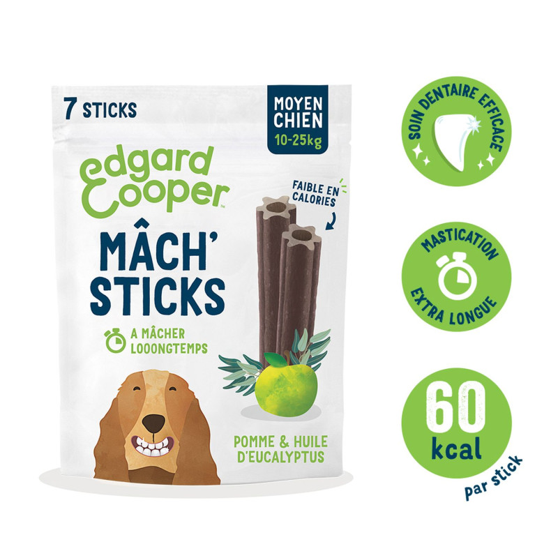 Mach'Sticks Eucalyptus 160G Edgard&Cooper de Edgard Cooper - croquette pour chiens dans Friandises pour chiens