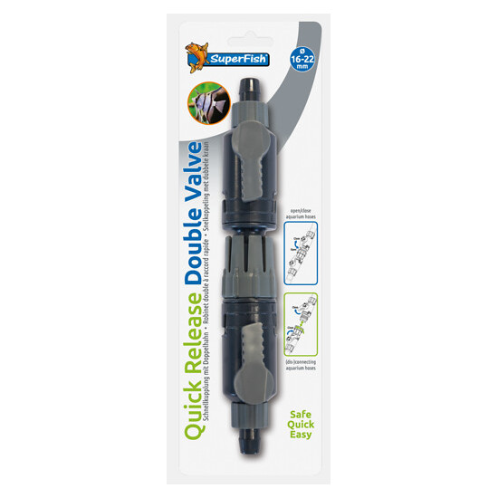 ROBINET DOUBLE AQUARIUM 16-22 de Superfish - Aquadistri - accessoires pour aquarium et bassin dans Accessoires d'entretien po...