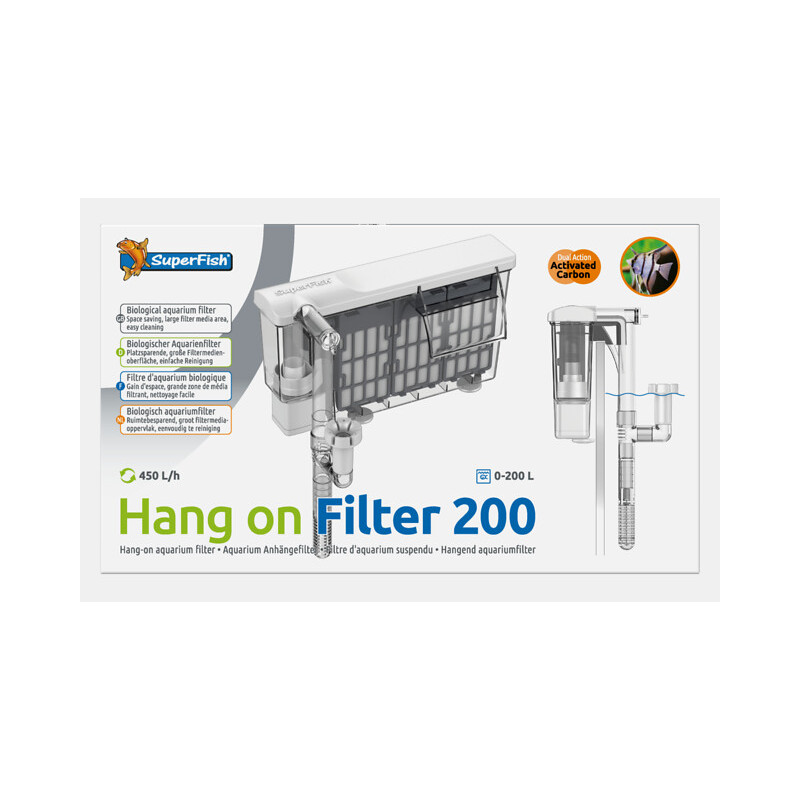 HANG ON FILTER 200 de Superfish - Aquadistri - accessoires pour aquarium et bassin dans Filtre exterieur d'aquarium