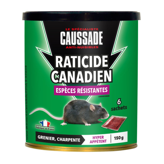 Raticide canadien 150G de Caussade - anti rats et souris dans 🐁 Raticide / souricide