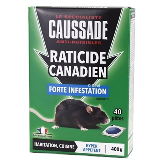 RATICIDE CANADIEN 400G de Caussade - anti rats et souris dans 🐁 Raticide / souricide