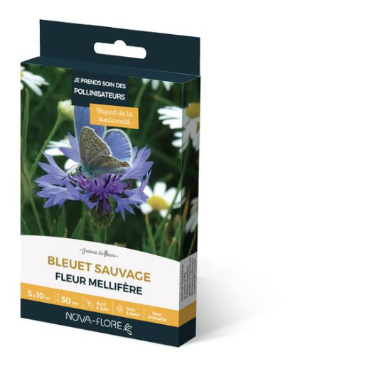 BLEUET SAUVAGE 3M2 de Novaflore - fleurs melliferes pour papillons et abeilles dans Graines de fleurs en B