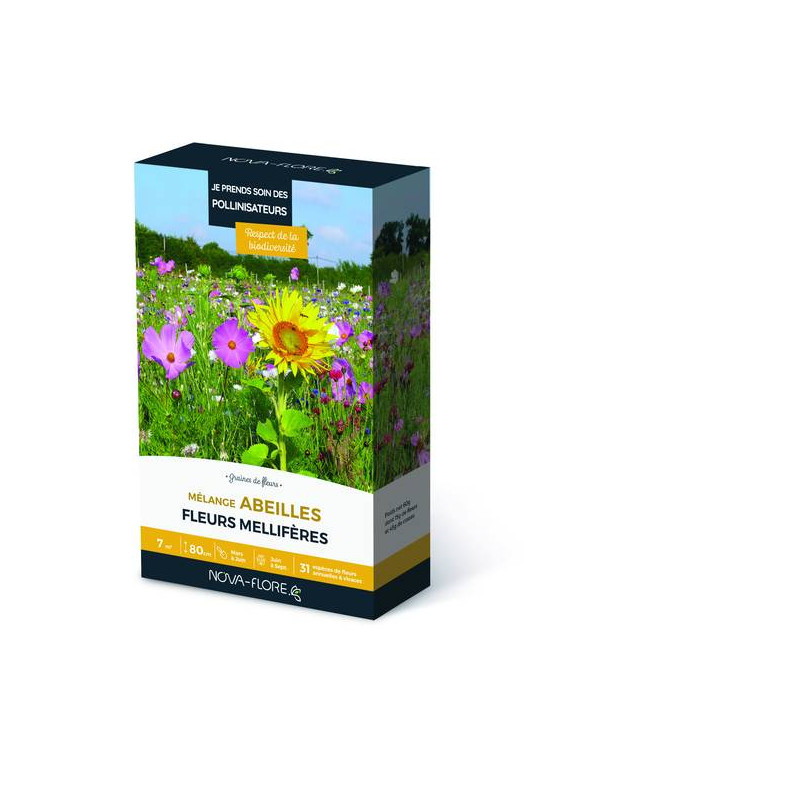 MELANGE ABEILLES 7M2 de Novaflore - fleurs melliferes pour papillons et abeilles dans Graines de Fleurs pour les abeilles