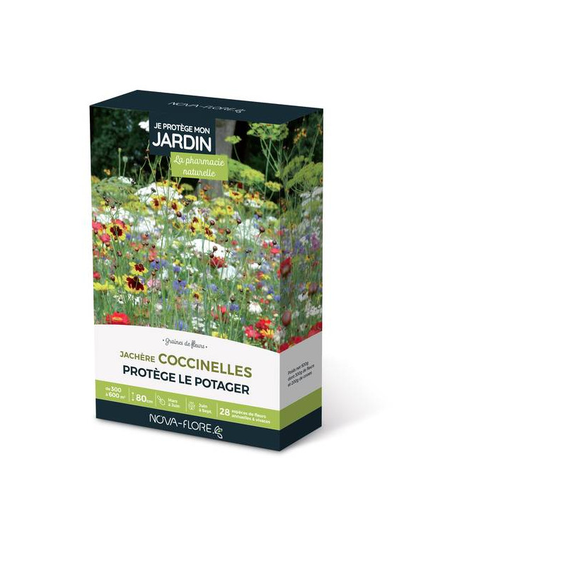 JACHERE COCCINELLES 300 à 600M2 de Novaflore - fleurs melliferes pour papillons et abeilles dans Graines de Jachere fleurie