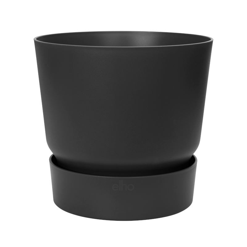greenville rond 20cm living noir de Elho - Pot en plastique de qualité dans Pots en plastique