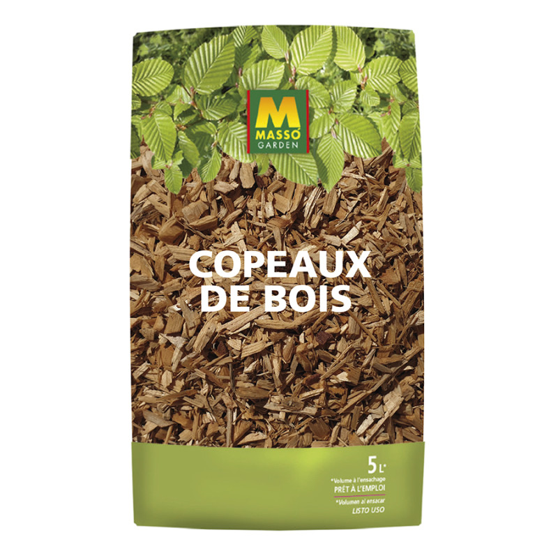 Copeaux de Bois 5 l pour plantes de Masso - Engrais bio et soin des plantes dans Terreaux et substrats
