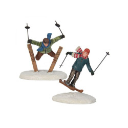 SKI JUMPER X2 de Edelman - deco maison et noël dans 🏘️Villages miniatures