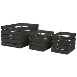 /CAISSE NOIR 35,5X26CM de Jardinerie Bordeaux Libourne Gironde dans Corbeilles - Panières- Paniers