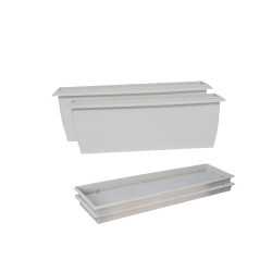 /Jardiniere Evolution 50X2+Plat Ston -Pot Rivier de Riviera - fabricant de Pots à reserve d'eau et sans réserve dans Jardinieres