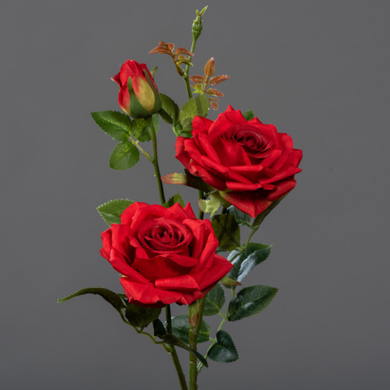 TIGE ROSE OUVERTE 66CM ROUGE de Fleur artificielle dans Fleur artificielle