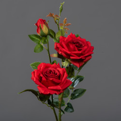 TIGE ROSE OUVERTE 66CM ROUGE de Fleur artificielle dans Fleur artificielle