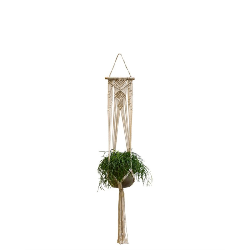 MACRAMÉ MUR BLANC 110 CM de Artevasi - Vases et jardinières Déco dans selette - porte-plantes - roule pot