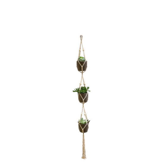 MACRAMÉ TRIPLE NOEUD PIERRES 160 CM de Artevasi - Vases et jardinières Déco dans selette - porte-plantes - roule pot