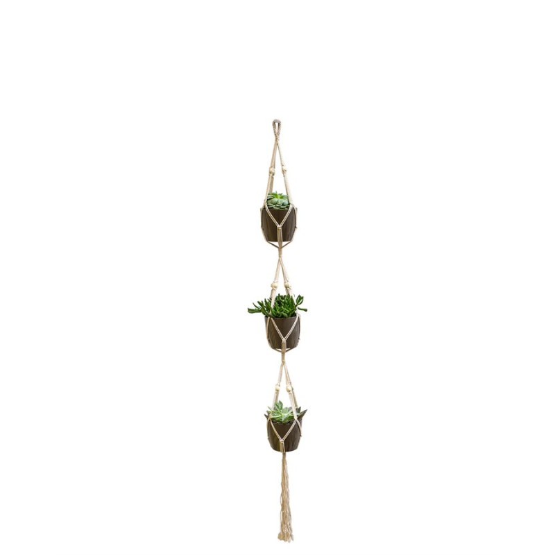 MACRAMÉ TRIPLE NOEUD PIERRES 160 CM de Artevasi - Vases et jardinières Déco dans selette - porte-plantes - roule pot