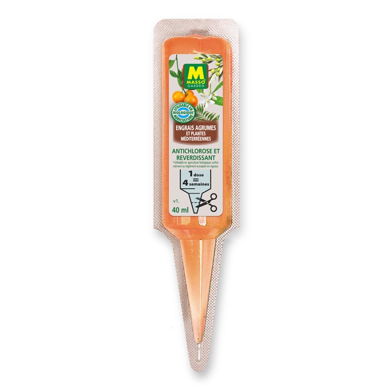 Pipette Engrais Agrumes 40 Ml Masso Garden de Masso - Engrais bio et soin des plantes dans Engrais Liquide pour plantes