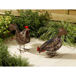 Deco solaire Poule en métal de Smart garden dans Eclairage Solaire de jardin