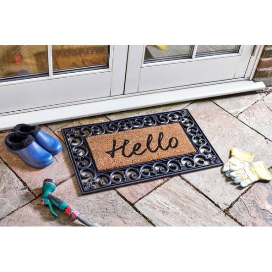 Paillasson Coco Hello 53x23cm pour cadre caout de Smart garden dans Tapis - paillasson - Nappe - Rideau