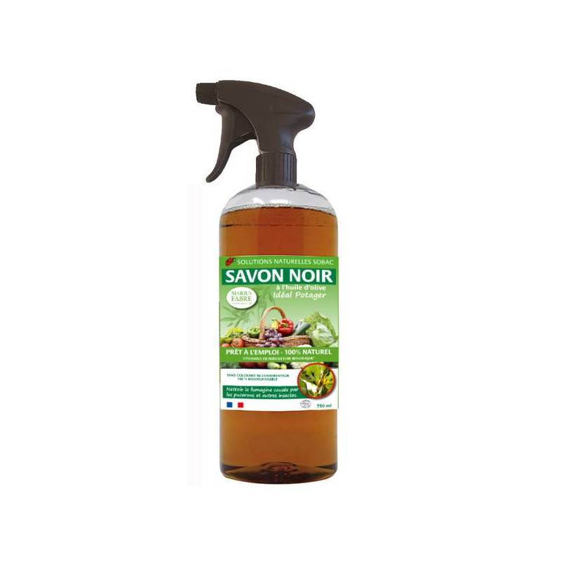 Savon Noir Spray Pae Potager 750Ml Pour Le Jardi de Marius Fabre - Savon de Marseille dans Insecticide