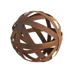 SPHERE AJOUREE METAL ROUILLE 40CM de Chamorin - Déco pour le jardin dans Statue pour le jardin