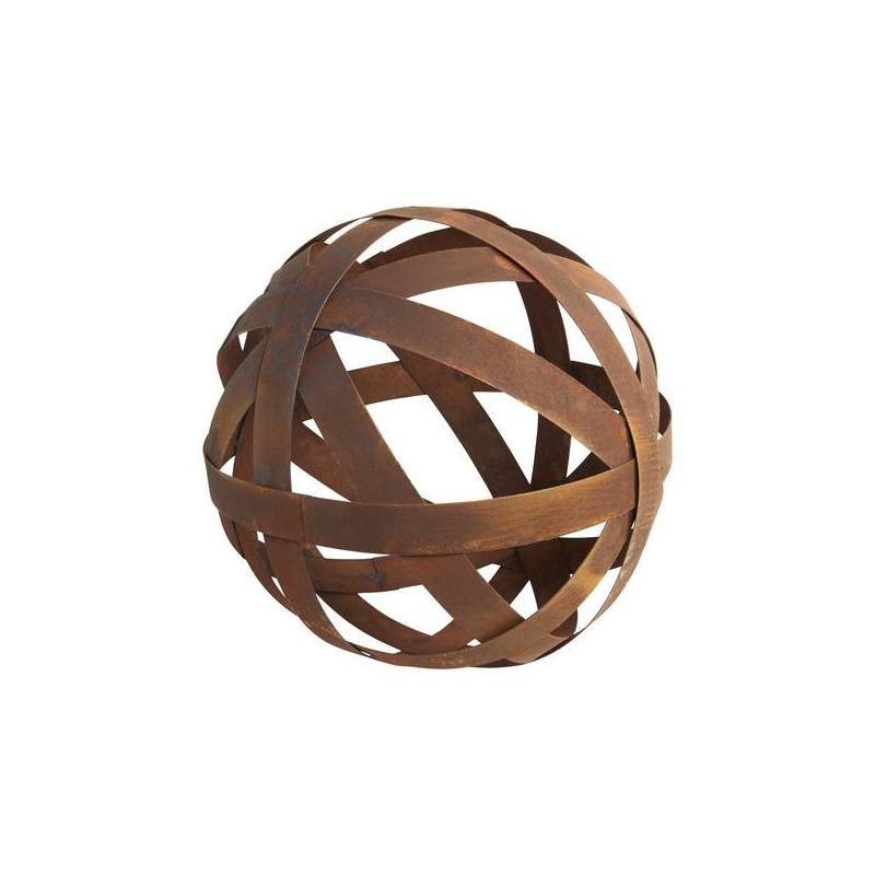 SPHERE AJOUREE METAL ROUILLE 40CM de Chamorin - Déco pour le jardin dans Statue pour le jardin
