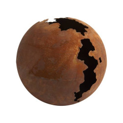 SPHERE CRAQUELEE METAL ROUILLE 30CM de Chamorin - Déco pour le jardin dans Statue pour le jardin