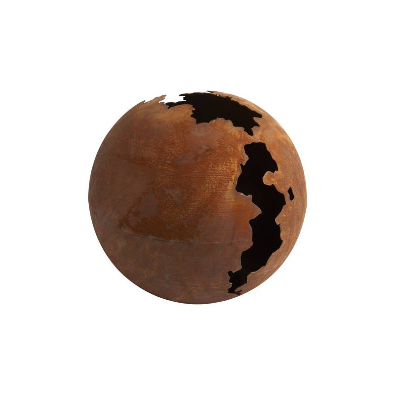 SPHERE CRAQUELEE METAL ROUILLE 30CM de Chamorin - Déco pour le jardin dans Statue pour le jardin