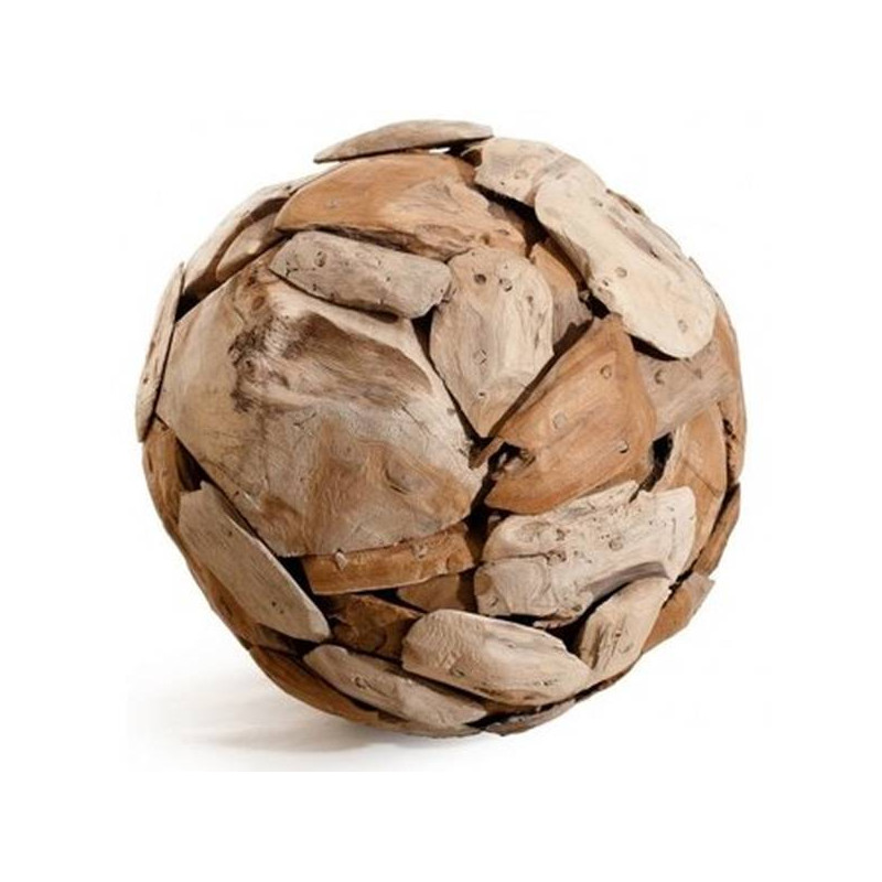 SPHERE TECK Ø.30cm de Chamorin - Déco pour le jardin dans Statue pour le jardin
