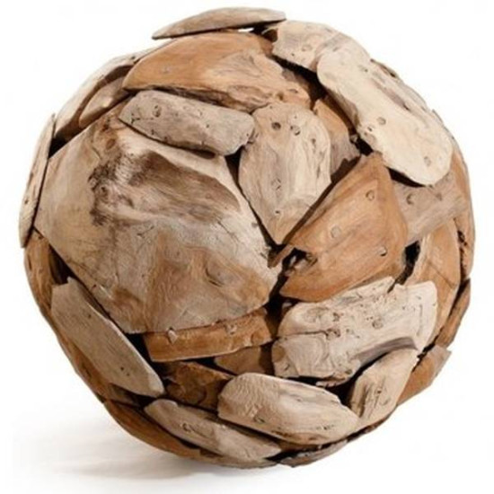 SPHERE TECK Ø.40cm de Chamorin - Déco pour le jardin dans Statue pour le jardin