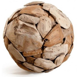 SPHERE TECK Ø.40cm de Chamorin - Déco pour le jardin dans Statue pour le jardin