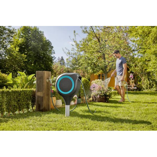 Dévidoir sur pic RollUp M 20 m GARDENA de Gardena - Arrosage goutte à goutte - Outillages  dans Dévidoir de tuyau