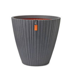 Vase évasé rond Tube NL 55x52 gris foncé de Capi Europe - Cache et pot décoratifs design dans Cache-pot et pot déco